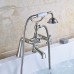 Rozin Deck Mounted 2 Holes Bathtub Filler Faucet with Handheld Shower Brushed Nickel - B01N63123U